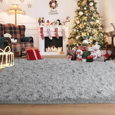 Large Area Rugs for Living Room Bedroom, Fluffy Kids Room Plush Shaggy Nursery Rug Furry Throw Carpets for Boys Girls