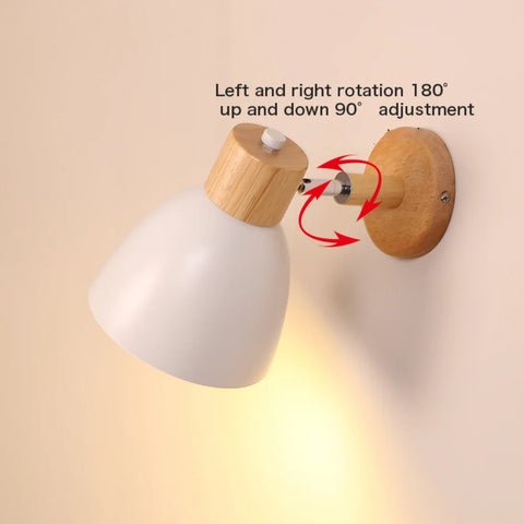 Macaroon 6 Color Steering Head E27 85-285V Nordic Wall Lights Bedside Wall Sconce Modern Wall Light for Bedroom Nordic