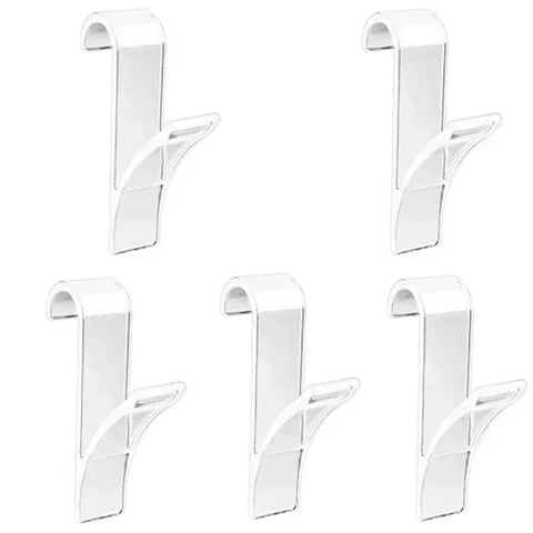 Kitchen Bathroom Hanger Clips Storage Racks White Clear Hanger Heated Towel Radiator Rail Clothes Scarf Hanger Hooks Holder