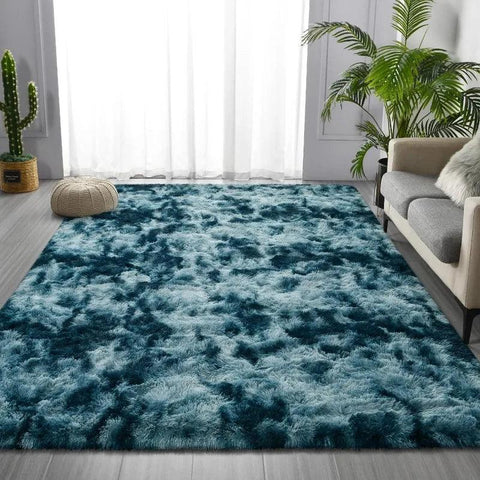 Large Shag Area Rugs, Tie-Dyed Plush Fuzzy Rugs for Living Room, Ultra Soft Fluffy Furry Rugs for Bedroom