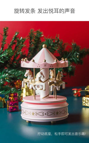 Christmas Decoration Ornaments Carousel Octave Box Music Box Birthday Gifts for Kids New Year Decorations Home Decor