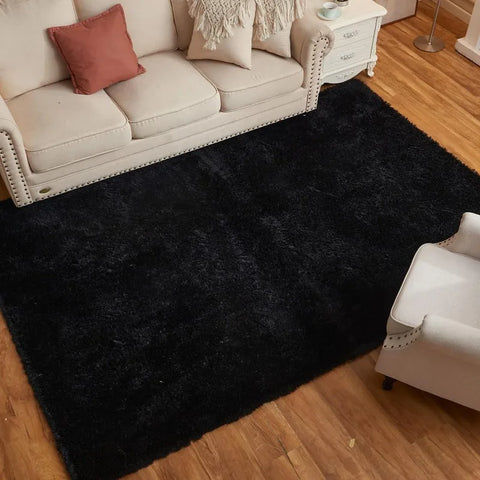 Rugs , Area Rug,  Clearance Navy Blue Laundry Room Rug, Large Throw for Playroom Room- Soft, Fluffy, Shaggy Carpets