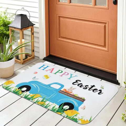 Easter Eggs Rabbit Home Bathroom Mat Anti-slip Absorbe Kitchen Living Room Carpet Entrance Floor Rug Home Decor Easter Decor