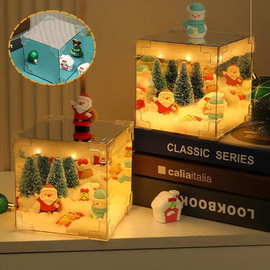 Christmas DIY Nightlight Material Bag Three-Dimensional Small Night Lamp Handmade Creative Xmas Gifts for Girlfriend Couple