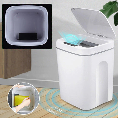 16L Automatic Sensor Trash Can Electric Touchless Smart Bin Kitchen Bathroom Waterproof Bucket Garbage With Lid Home Wastebasket