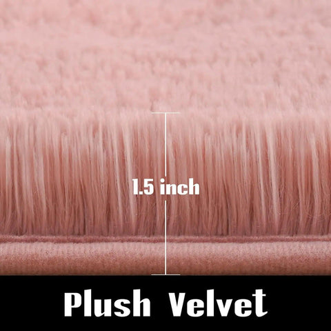 Fluffy Rug Indoor Plush Soft Carpet for Living Room Anti-Skid Durable Area Rug for Girls Bedroom Kids Room Carpets