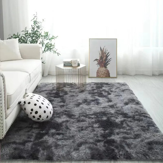 VIKAMA Silk Wool Rugs 40X60CM Plush Mats Fluffy Carpet Thick Bedroom Carpet Anti-slip Floor Soft Solid Large Mats