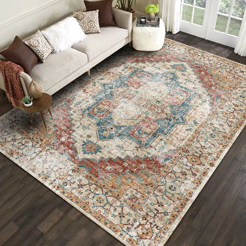 Retro Ethnic Carpets for Living Room Large Area Rugs Home Decor Hallway Boho Carpet Moroccan Bedroom Beside Floor Mat Luxury