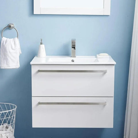 Floating Vanitys,30 Inch Floating Bathroom Vanity With Sink,  Bath Vanity With 2 Drawers Storage Cabinet,Bathroom Dresser