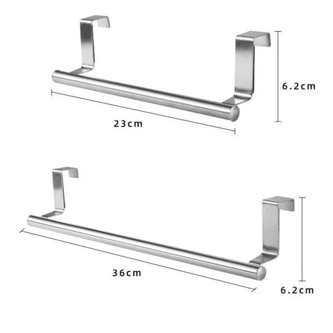 Towel Rack Over Door Towel Bar Hanging Holder Stainless Steel Bathroom Kitchen Cabinet Towel Rag Rack