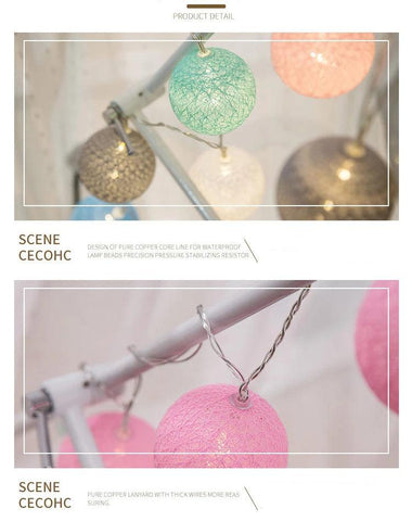 6CM Ball Light String Light For Party Wedding Home Decoration Diameter String Festival String Light