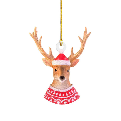 Merry Christmas Animal Acrylic Pendant Christmas Decorations For Home Christmas Ornament Xmas Happy New Year