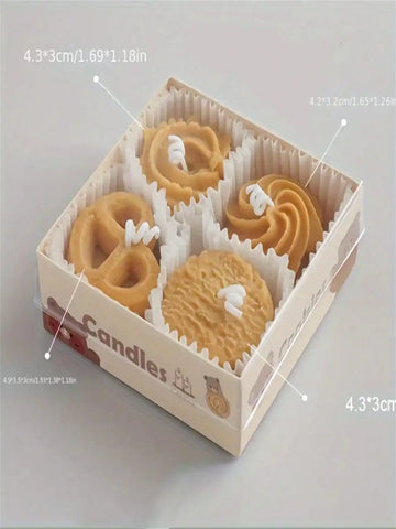 Four cookies aromatherapy candles wholesale Aromatherapy gift box with gift creative candle ins style gift modeling wax