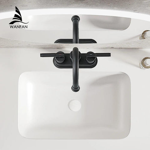 Bathroom Sink Faucet 2 or 3 Hole Matte Black Centerset 4 Inch Bathroom Sink Faucet 2 Handle Plating  Bathroom Faucet