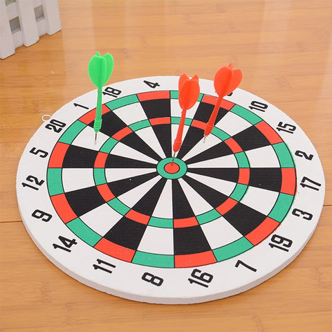 Diameter 29.5 Cm Darts Target With 3 Darts Wall Mounted Two Sides Double-Use Thick Foam Toy Dart Board Game Office Outdoors Game