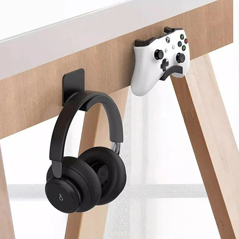 Universal Wall Mounted Headphone Stand Gaming Controller Holder Headset Display Rack Under Desk Hanger Hook For Earphone