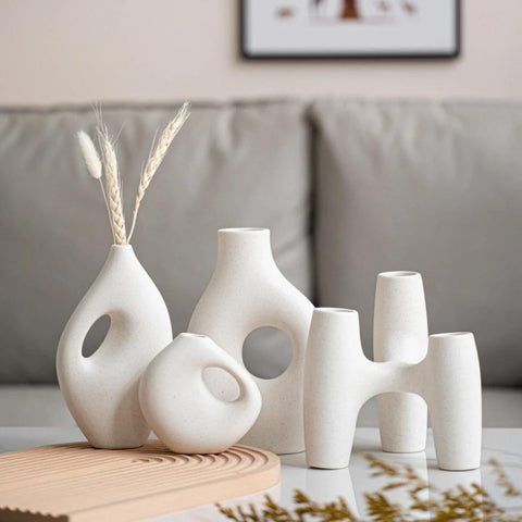 3pc ceramic vase artwork, living room bedroom study cafe and other decorations, Christmas gifts.