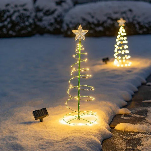 Outdoor Waterproof Solar Led Christmas Tree Decoration Solar Powered String Lights New Year 2023 Ornament Garden Decoration