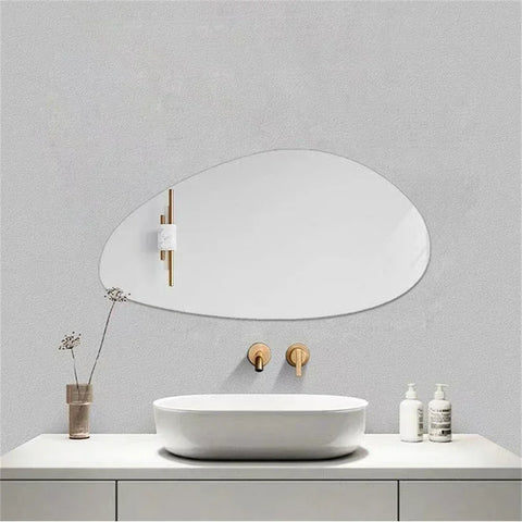 Irregular Mirror Nordic Bathroom Acrylic Wall Decorative Mirrors Shatterproof Cloud Shape Wall Mirror Stickers Home Decoration