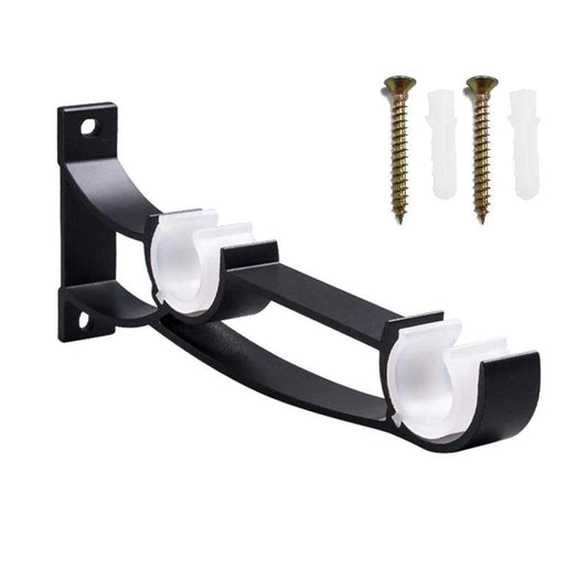 1pc Double Curtain Rod Brackets Window Hardware Holder Home Decor