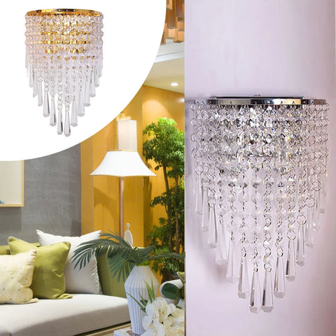 K9 Crystal Wall Sconce Modern Ceiling Light Crystal Chandelier Pendant Light Fixture Lighting for Bedroom Hallway Home Decor 40W