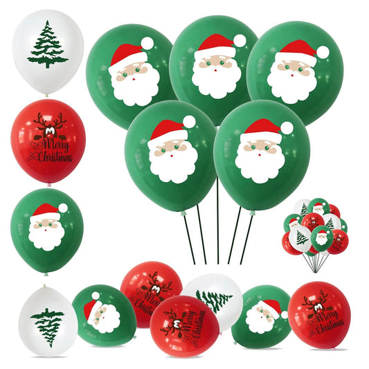 Latex Balloons Christmas Decoration Christmas Tree Santa Printed Balloons New Year Xmas for Home  Deco