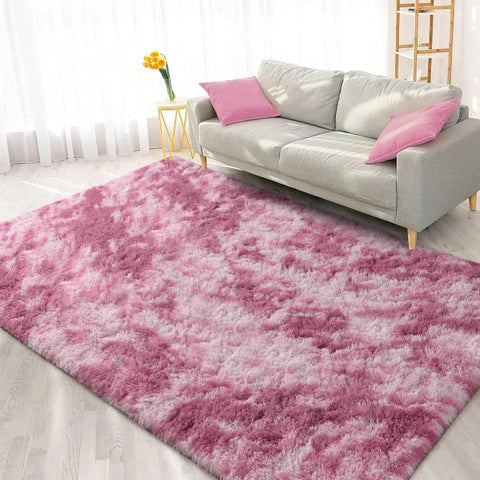 Feet Large Area Rugs, Tie-Dyed Light Grey Shaggy Rug Fluffy Throw Carpets, Ultra Soft Plush Modern Indoor Fuzzy Rugs