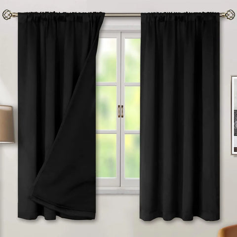 1/2PC Modern 100% High Shading, Waterproof And Insulated Indoor And Outdoor Curtains And Door Curtains