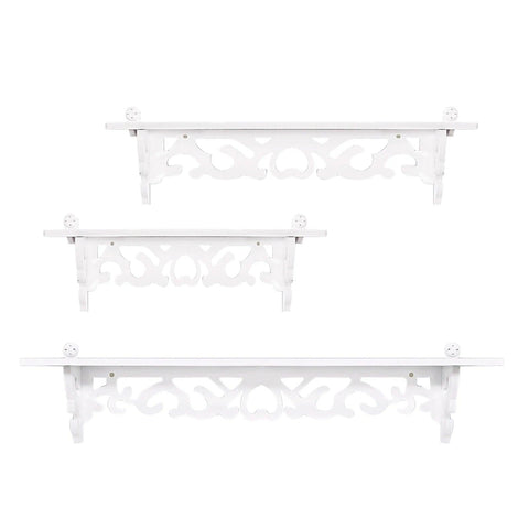 Floating Wall Storage Rack Set of 3 Shabby Floating Wall Shelves Bookshelf Display Wall Shelf Storage Rack Display Wall Shelf