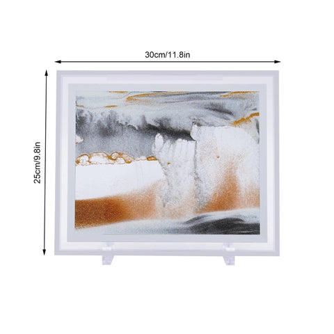 Liquid Moving Sand Art Picture Sandscapes & Landscapes In Motion Decorative Display Painting For Home & Office Desktop