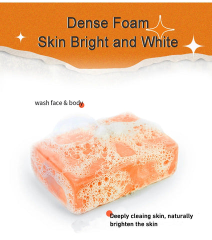 AILKE Natural Papaya Soap, Deep Cleansing, Moisturizing, Smooth & Soft Skin, Brightening Soap Bar, Suitable For Face And Body