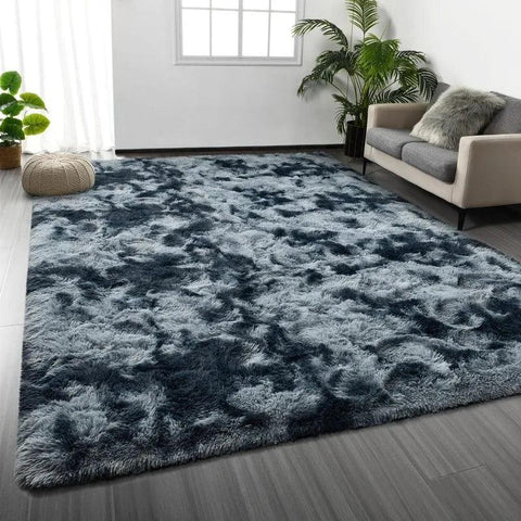 Large Shag Area Rugs, Tie-Dyed Plush Fuzzy Rugs for Living Room, Ultra Soft Fluffy Furry Rugs for Bedroom