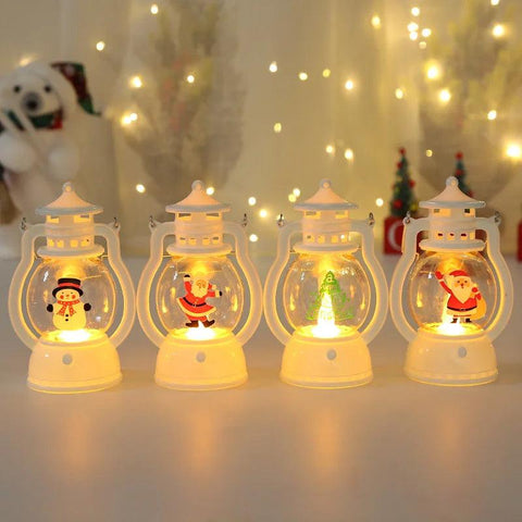 Christmas Night Light Indoor Wind Lantern Gift Decoration New Flat Interior View Christmas Window Decoration Scene Layout