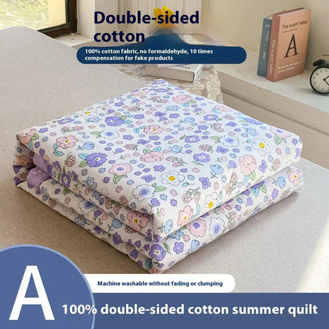 Summer Thin Quilt Comforter Soft Air conditioning Four-season Quilt Duvet Blanket Bed Blanket Bed Silky Comforter Lightweight