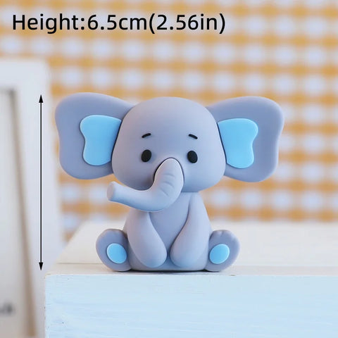 Baby Elephant Cake Topper for Baby Shower Elephant Cake Decoration Kids 2nd 1st Birthday Party Decoration Boy Girl Gender Reveal