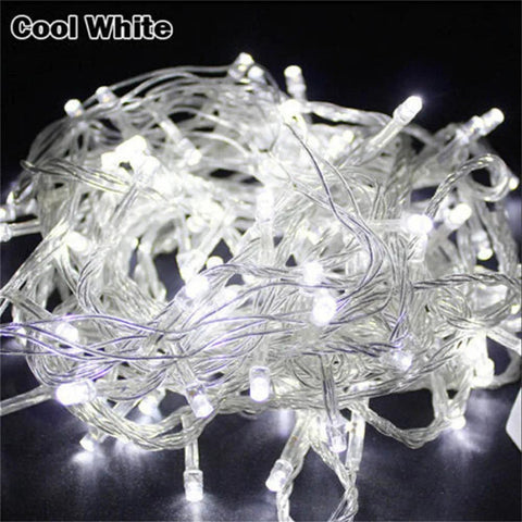 110 /220 V Outdoor 10M 100LED String Lights Garland  Waterproof Fairy Light Christmas Wedding Party Holiday Gardening Decoration