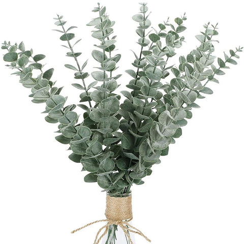 16 Pcs Leaves Stems Faux Greenery Decor Branches Real For Floral Arrangement Vase Wedding Bouquets Flowers Room Decoration