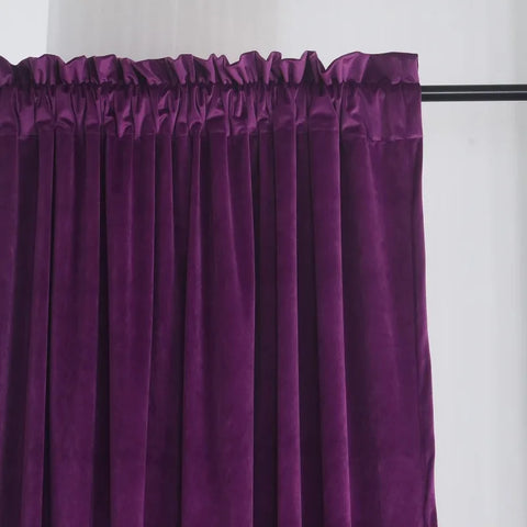 Velvet Curtains 2 Panels Set, Block Light Thermal Insulated Velour Rod Pocket Drapes for Bedroom and Living Room