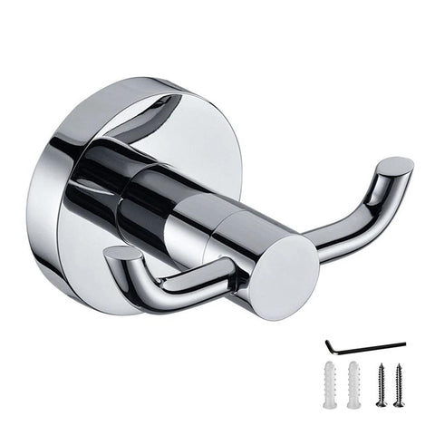 8/2pcs Towel Hooks Bathroom Coat Rack Wall Mounted Stainless Steel Robe Hook Holder Hat Hanger for Bedroom Kitchen Hotel Office