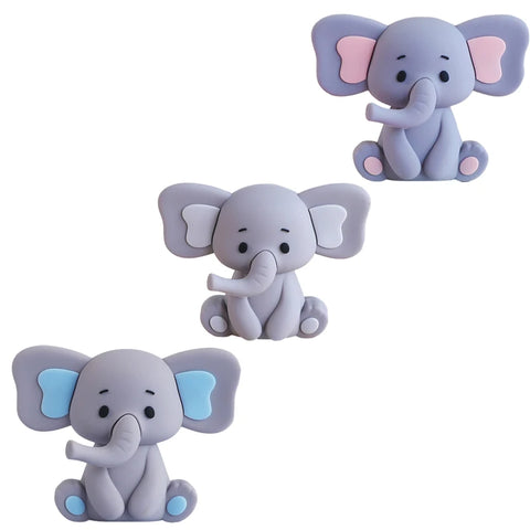 Baby Elephant Cake Topper for Baby Shower Elephant Cake Decoration Kids 2nd 1st Birthday Party Decoration Boy Girl Gender Reveal