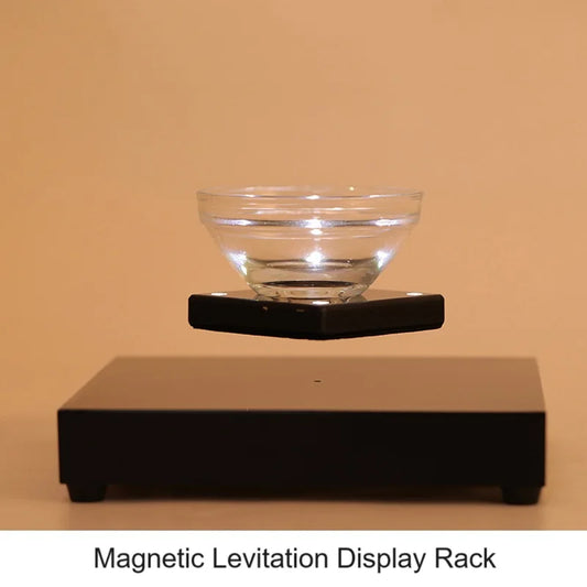 Rotating Magnetic Levitating Display Rack Acrylic 200g Load Bearing 20-25mm No Load Suspension Distance LED Maglev Display Stand