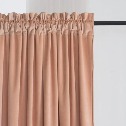 Velvet Curtains 2 Panels Set, Block Light Thermal Insulated Velour Rod Pocket Drapes for Bedroom and Living Room