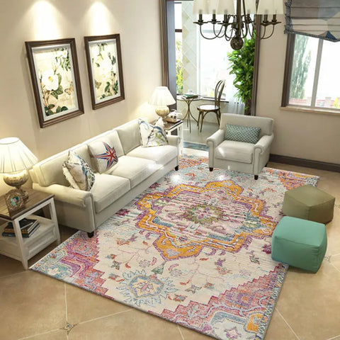 Retro Ethnic Carpets for Living Room Large Area Rugs Home Decor Hallway Boho Carpet Moroccan Bedroom Beside Floor Mat Luxury