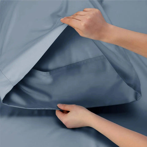 Cooling sheet set, Rayon Derived from Bamboo, Deep Pocket Up to 16", Breathable & Soft, Hotel Luxury Silky Bedding Sheet