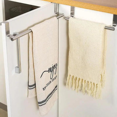 Over The Door Towel Rack Innovative Bath Towel Bar Bathroom Towel Holder Hand Towel Bar Adjustable Multi-functional Bathroom