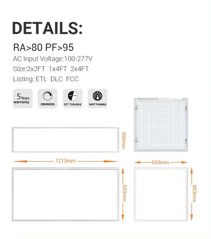 2x4 foot flat panel light 1 box (4 pieces) commercial square ceiling light indoor lighting factory wholesale price