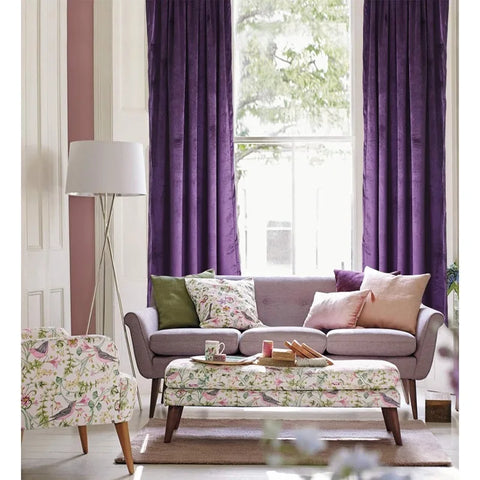 Velvet Curtains 2 Panels Set, Block Light Thermal Insulated Velour Rod Pocket Drapes for Bedroom and Living Room