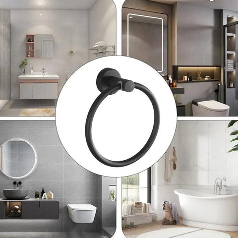 Wall Mounted Towel Rack Wall Mounted Stainless Steel Towel Holder Towel Ring Hanger With Sturdy Base For Washroom Toilet Kitchen