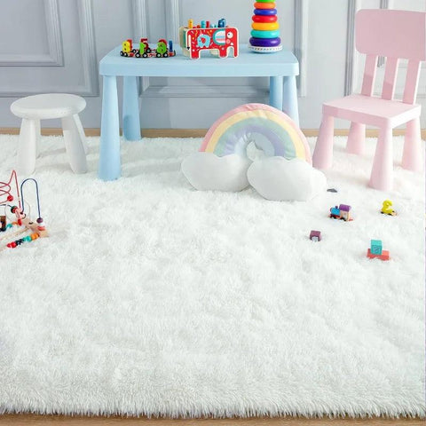 Large Area Rugs for Living Room Bedroom, Fluffy Kids Room Plush Shaggy Nursery Rug Furry Throw Carpets for Boys Girls