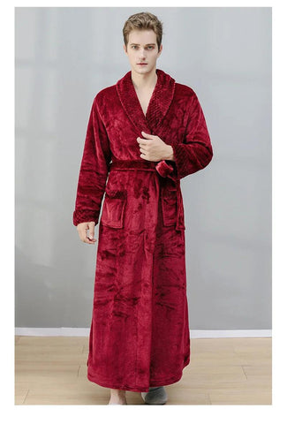 Female Autumn and Winter Warm Long Coral Velvet Thick Couple Bath Bathrobes Men Women Pajamas Shower Robe Bath Towels For Adults